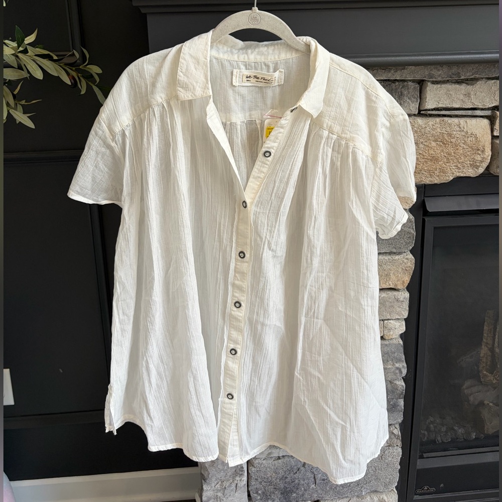 We The Free Cream Button Down Shirt